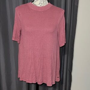 American Eagle Pink Ribbed Top
